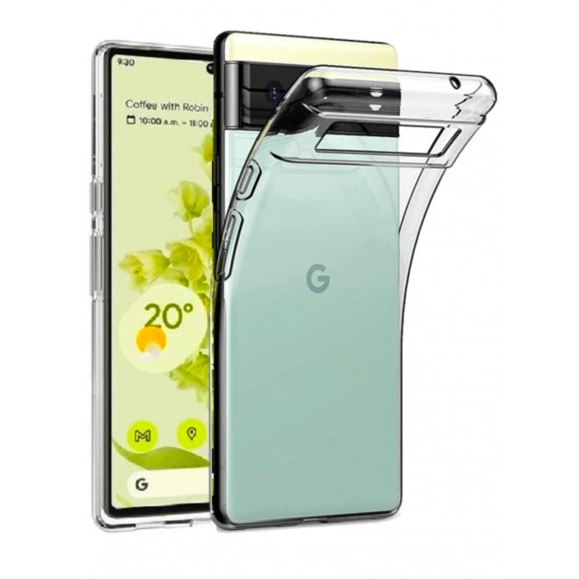 CATANES 2Pack for Pixel 6 Clear Case and Screen Protector 360 Degree Front and Back Protection Shockproof Soft TPU with Anti-Scratch Tempered Glass