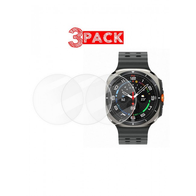 CATANES (for Samsung Galaxy Watch 7 Ultra) 3 Pack Screen Protector Tempered Glass Anti-Scratch 9H Ultra-thin Screen Protector Protective Film Cover Accessories