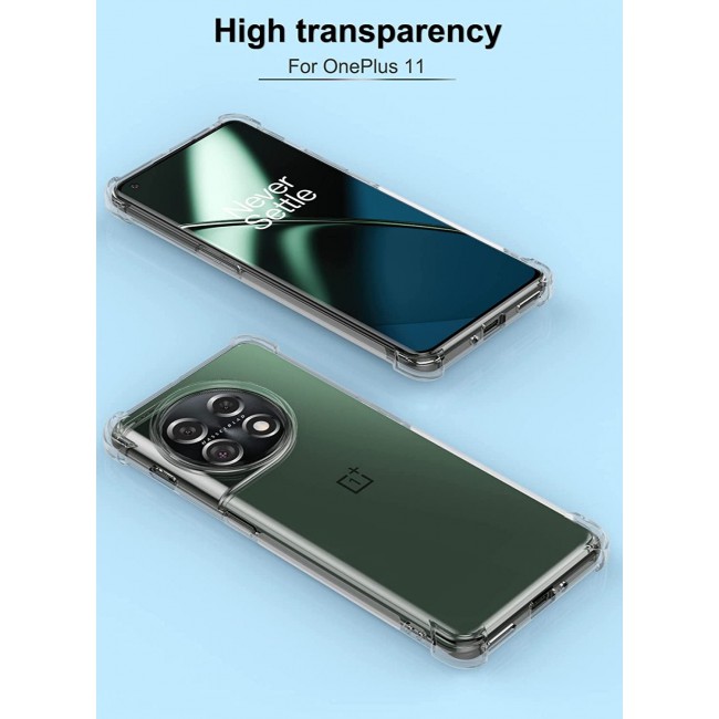 CATANES OnePlus 11 Case Clear Shockproof Back Cover Airbag Bumper Corner Anti-Fall Transparent Soft TPU Case 6.7 inch
