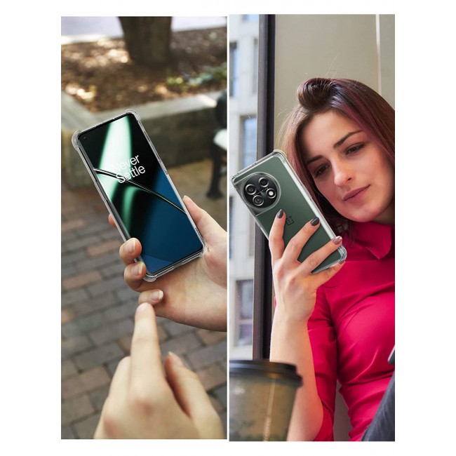 CATANES OnePlus 11 Case Clear Shockproof Back Cover Airbag Bumper Corner Anti-Fall Transparent Soft TPU Case 6.7 inch
