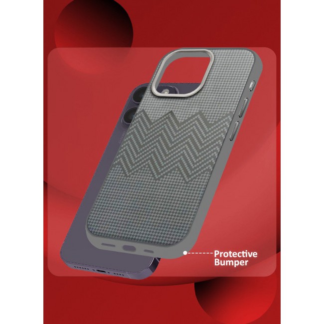 CATANES [for iPhone 14 Pro Max] Case Carbon Fiber Made Slim & Light Shockproof Phone Cover Grade Protection