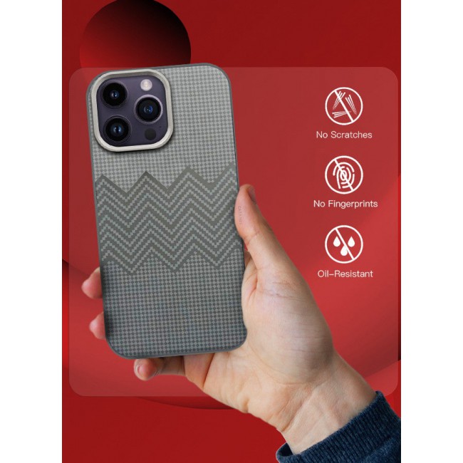 CATANES [for iPhone 14 Pro Max] Case Carbon Fiber Made Slim & Light Shockproof Phone Cover Grade Protection