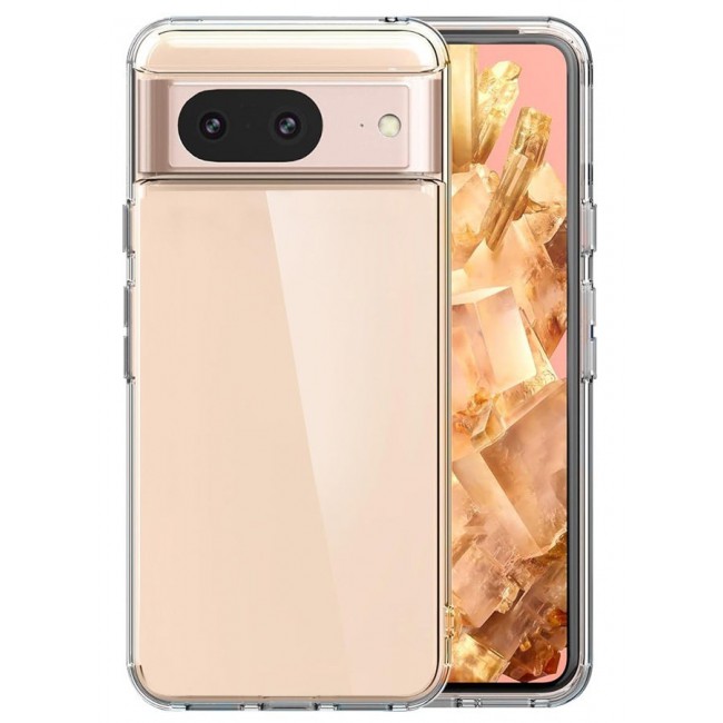 CATANES Google Pixel 8 TPU Case Clear Transparent Shockproof Protective Phone Case Scratch Resistant Reinforced Corners Cover