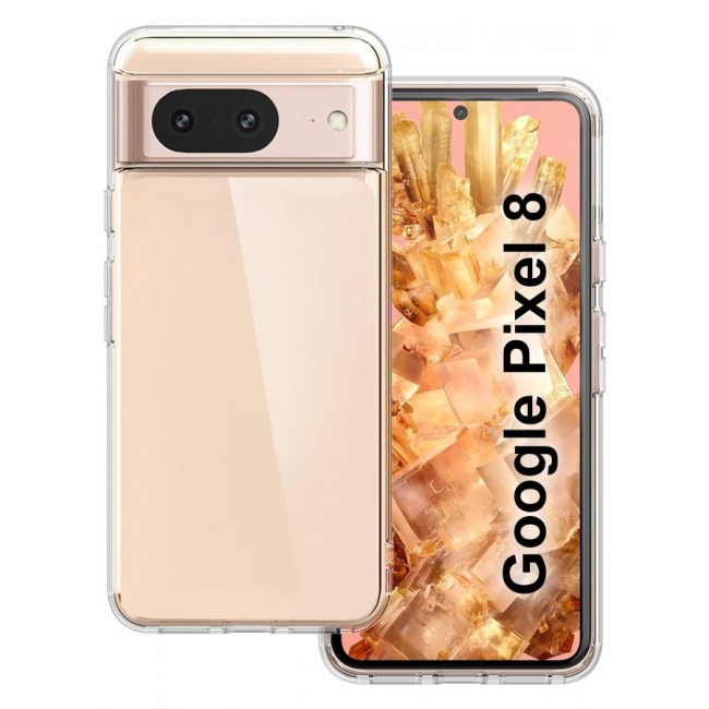 CATANES Google Pixel 8 TPU Case Clear Transparent Shockproof Protective Phone Case Scratch Resistant Reinforced Corners Cover