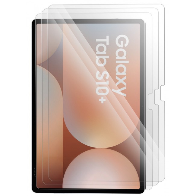 CATANES 3Packs Samsung Galaxy S10 Plus Tab Premium Screen Protector Full Coverage, Scratch-Resistant Anti Bubble - Clear