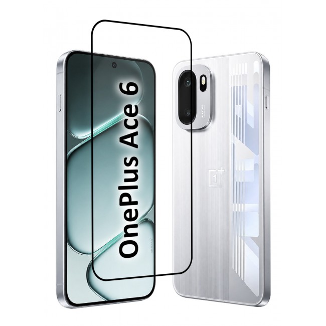 CATANES Screen Protector for OnePlus Ace 6 Tempered Glass 3D, Full Coverage, Scratch-Resistant, 9H Hardness High-Definition Clear Guard, Black Edge