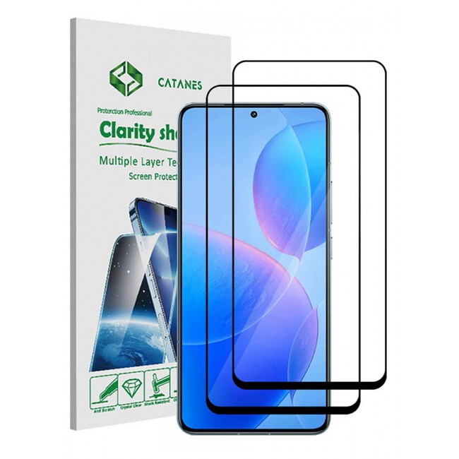 CATANES 2 Pack For Xiaomi Redmi K70 Pro Screen Protector 9H Hardness Scratch Resistance Screen Protector Touch Sensitive Case Friendly Tempered Glass Film