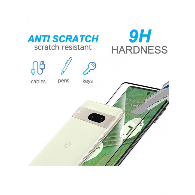 CATANES 2Pack for Google Pixel 7 Screen Protector Tempered Glass 9H Anti-Scratch Shatterproof HD Edge to Edge Full Coverage Film 6.3 inch