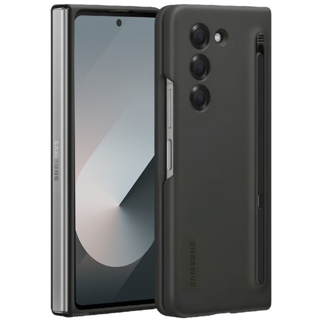 CATANES (for Samsung Galaxy Z Fold 6) Case with Screen Protector Ultra Hybrid Premium Case with Built-in New Compact S Pen, Holder and Storage Slot for Pen Black