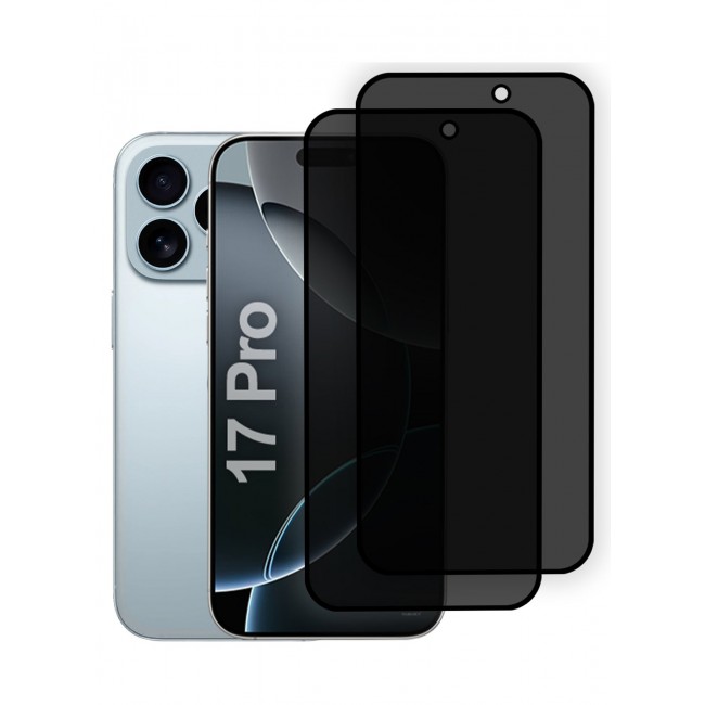 CATANES 2 PCS of Premium Privacy Screen Protector for iPhone 17 Pro, Anti-Spy Tempered Glass HD Clear View Easy Installation