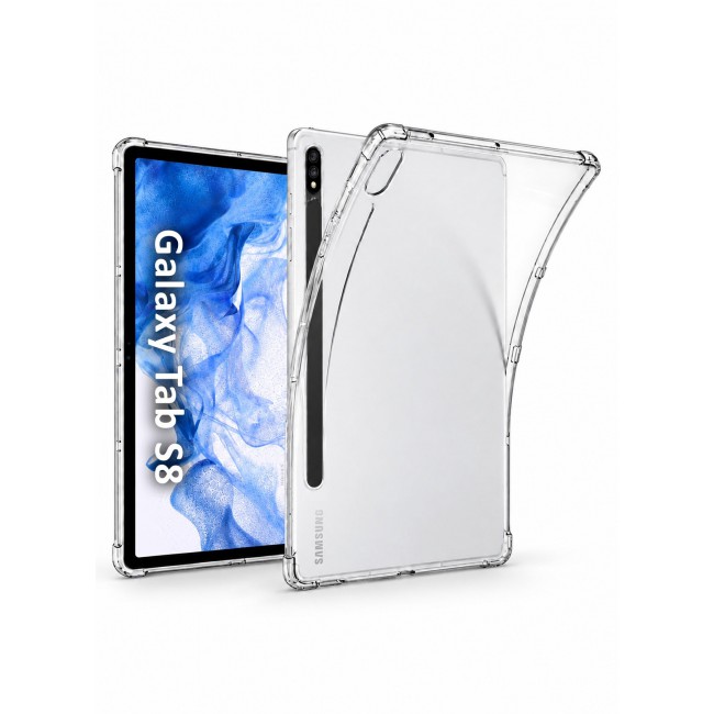 CATANES For Samsung Galaxy Tab S8 Transparent TPU Bumper Protective Case