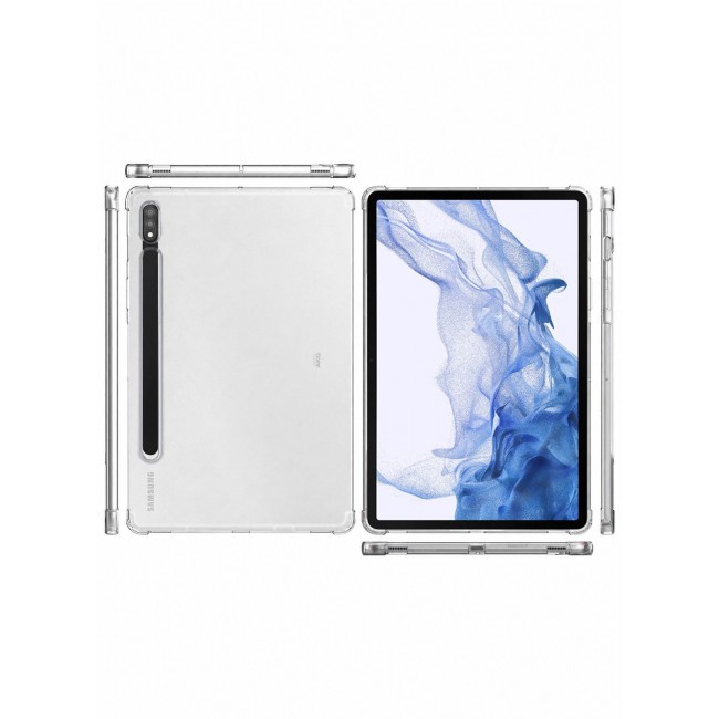 CATANES For Samsung Galaxy Tab S8 Transparent TPU Bumper Protective Case