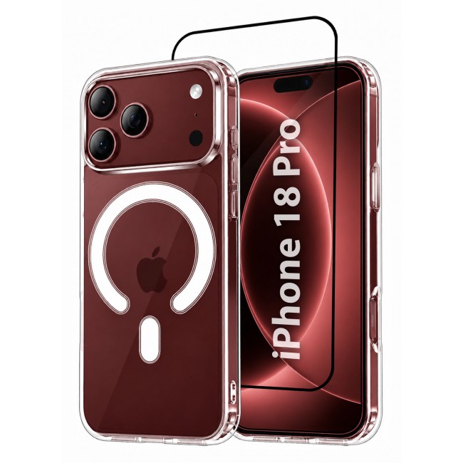 CATANES 2 Pack Clear Magnetic Case for iPhone 18 Pro - Transparent Shockproof Protective Cover with MagSafe Compatibility