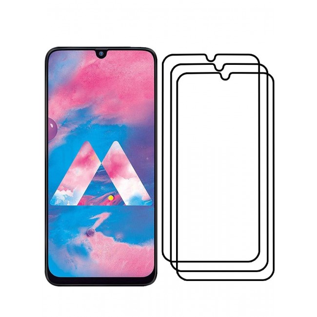 CATANES 3 Pack For Samsung Galaxy A30 Screen Protector 3D Tempered Glass Full Glue Back