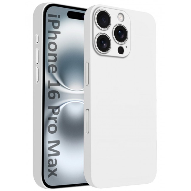 CATANES Thin Case for iPhone 16 Pro Max, Back Cover Sturdy Durable Ultra-Thin Case Drop Protection Cover Clear - White