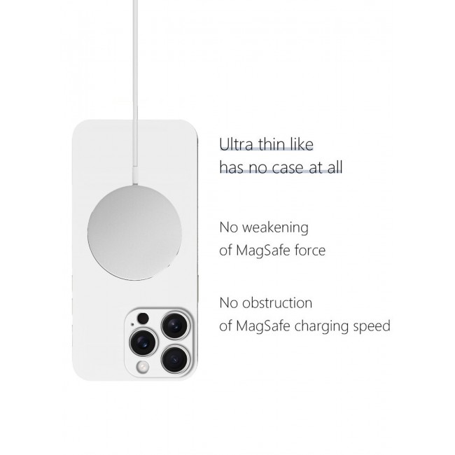 CATANES Thin Case for iPhone 16 Pro Max, Back Cover Sturdy Durable Ultra-Thin Case Drop Protection Cover Clear - White