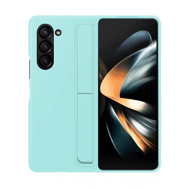 CATANES Samsung Galaxy Z Fold 5 Case with Pen Holder S-Pen included Hard Ultra Protective and Anti Shock Case Cover Aquamarine
