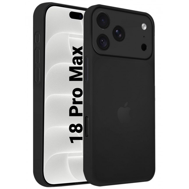 CATANES Air Skin Frosted Matte Case for iPhone 18 Pro Max with Camera Frame Protection - Stylish Ultra Slim Back Cover - Black