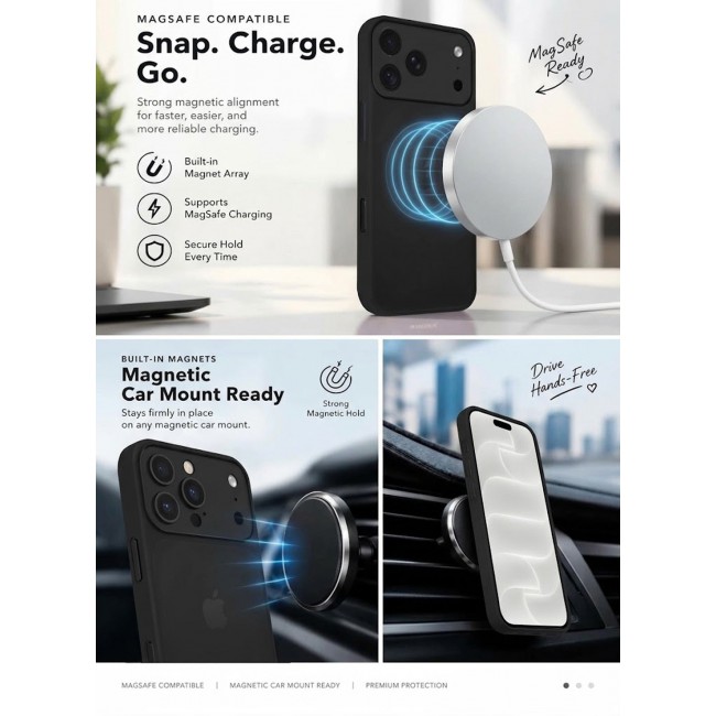 CATANES Air Skin Frosted Matte Case for iPhone 18 Pro Max with Camera Frame Protection - Stylish Ultra Slim Back Cover - Black