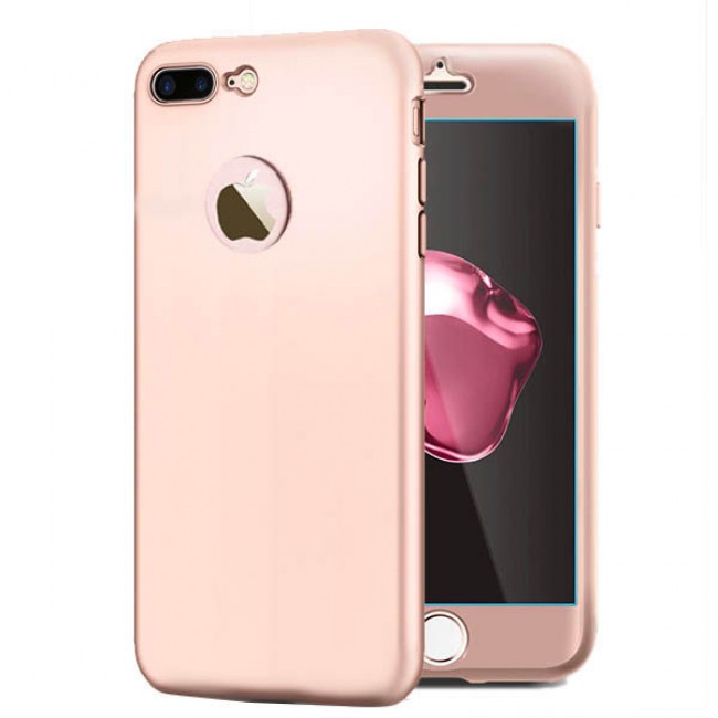 Margoun 360 Full Protection Protective Silicone Case Cover Compatible with iPhone 7 Plus in Cream