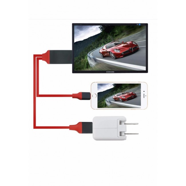 Margoun Lightning to HDMI TV Video Adapter Plug and Play Cable
