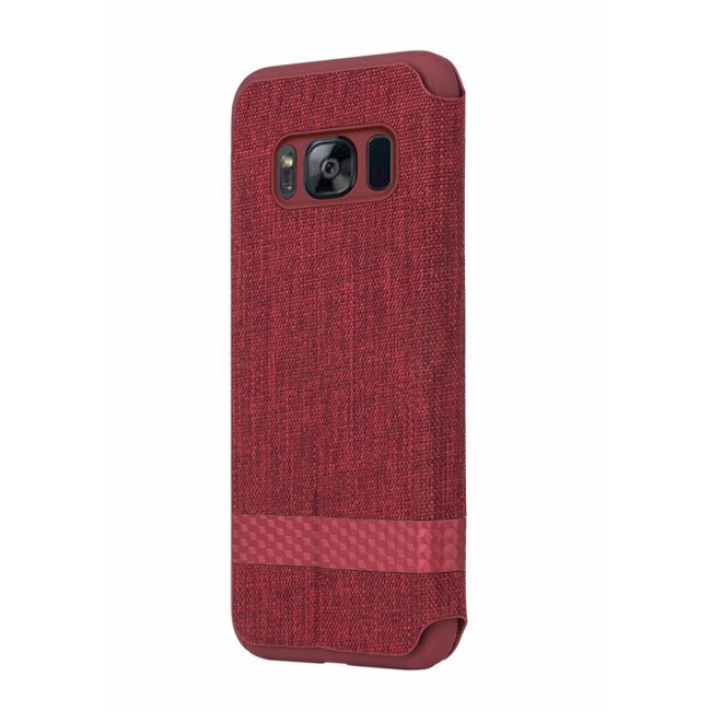 G-case Premium Nylon Flip Wallet Case for Samsung Galaxy S8 in Red