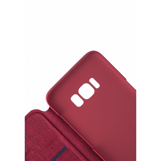 G-case Premium Nylon Flip Wallet Case for Samsung Galaxy S8 in Red