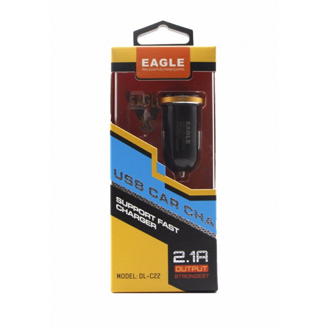 Eagle DL-C22 USB Car Charger Compatible with Samsung Galaxy Series - Black