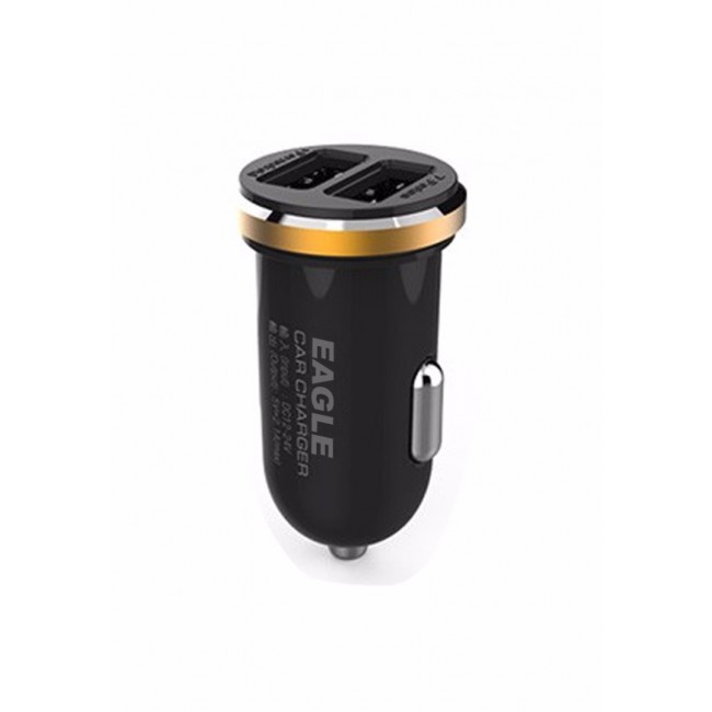 Eagle DL-C22 Universal USB Car Charger - Black