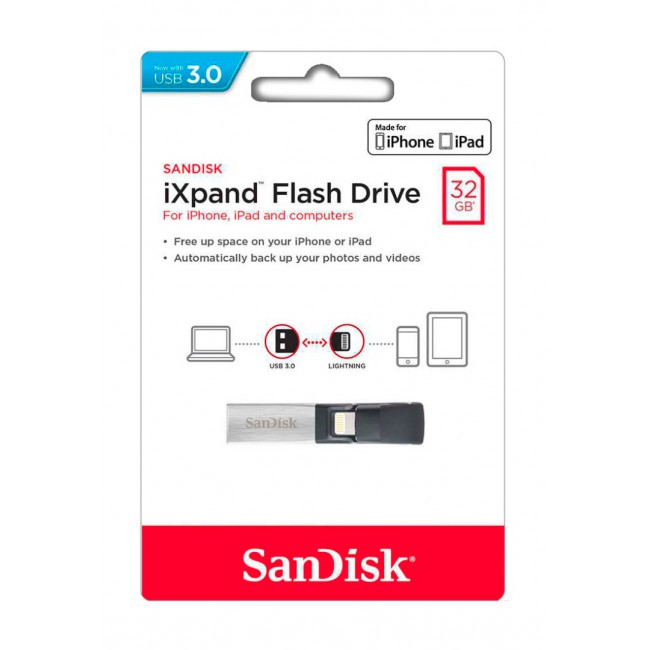 SanDisk iXpand 32GB Flash Drive with USB 3.0
