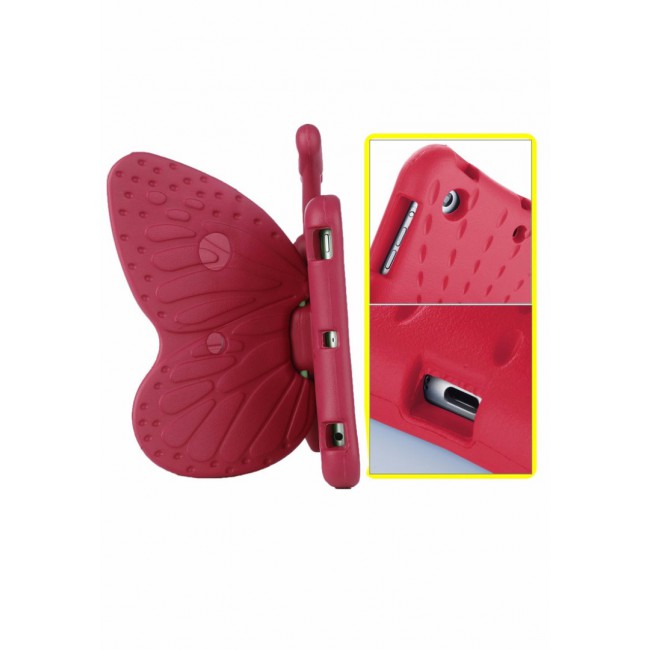 Margoun Butterfly Design Shockproof Case Cover for iPad Mini 1 2 3, Red