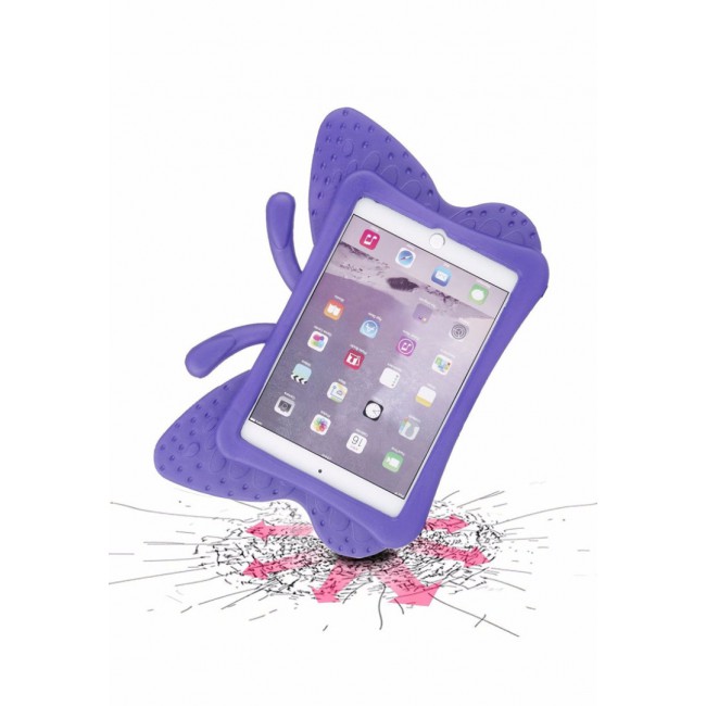 Margoun Butterfly Design Shockproof Case Cover for iPad Mini 4, Purple