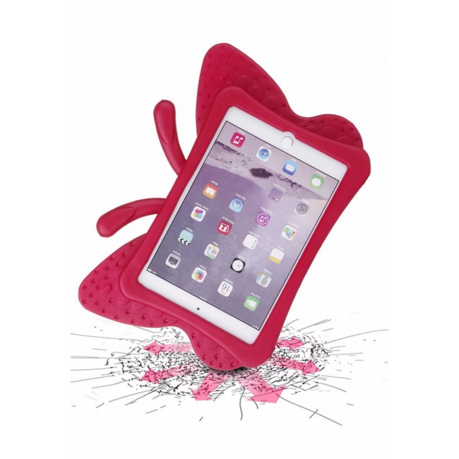 Margoun Butterfly Design Shockproof Case Cover for iPad Mini 4, Red