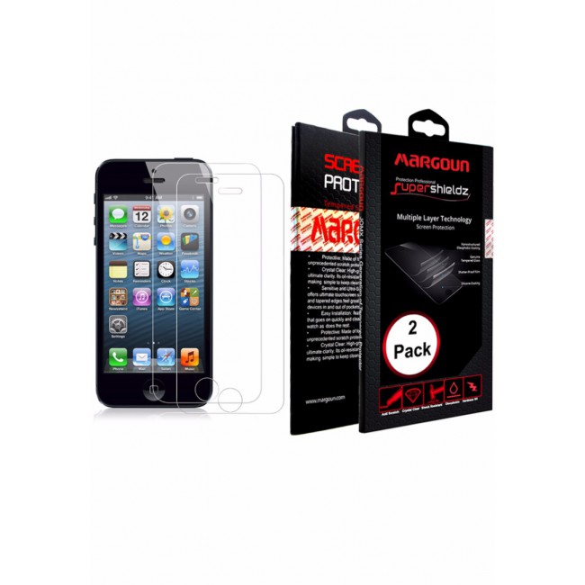 Margoun 2-Pack Screen Protector for Apple iPhone 5, 5S, SE