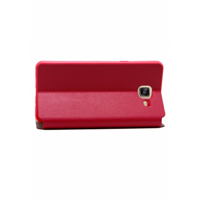X-Level FIB Color Leather Flip Case Cover Stand with Back Cover for Samsung Galaxy A5 2017 - Rose Red