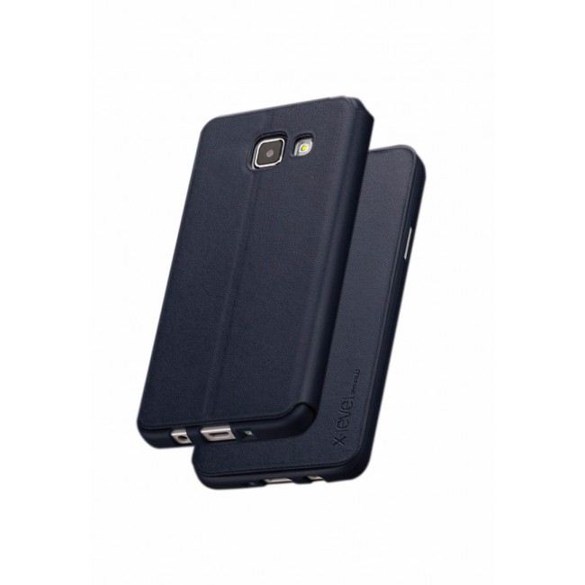 X-Level FIB Color Leather Flip Case Cover Stand for Samsung Galaxy A5 2017 - Blue