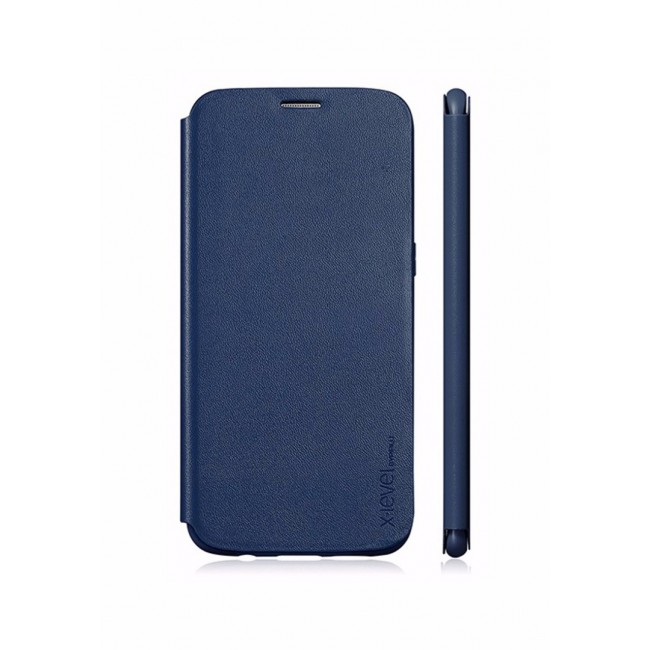X-Level FIB Color Leather Flip Case Cover for Samsung Galaxy S8 - Blue