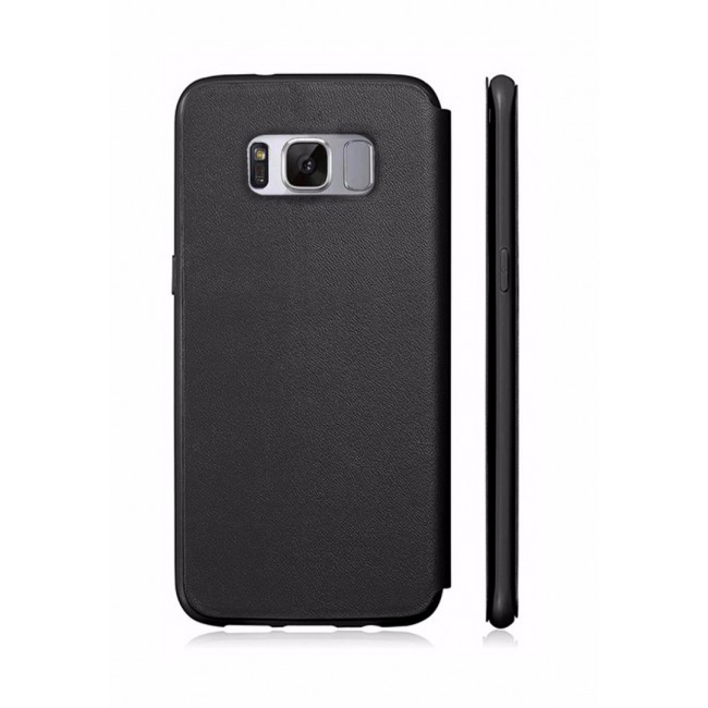 X-Level FIB Color Leather Flip Case Cover for Samsung Galaxy S8 Plus - Black