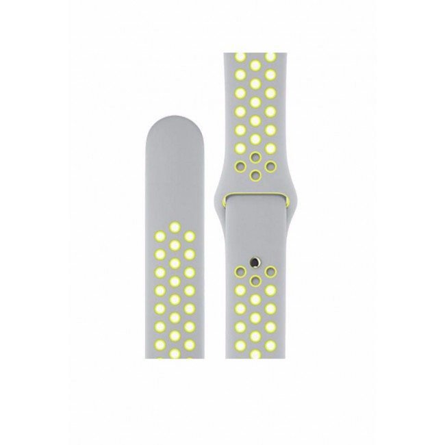Apple Watch Band 38-40-41mm Silicone Nike Design Strap Henlein Series by Margoun - Grey Green