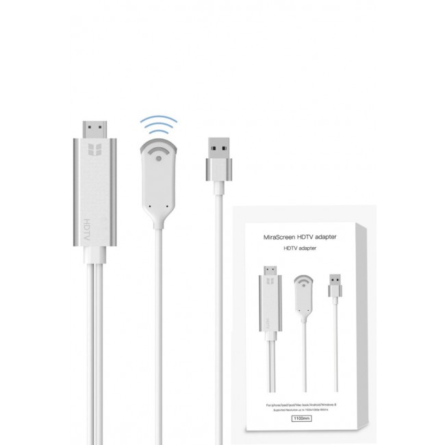 MiraScreen HDTV Adapter TV HDMI Wi-Fi Cable - Silver