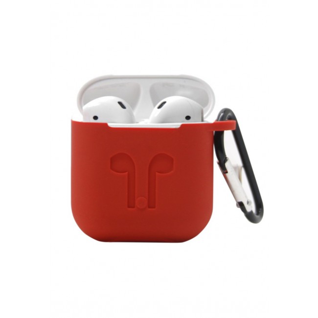 Piblue for Apple AirPods Detachable Protective Belt Clip Case - Red