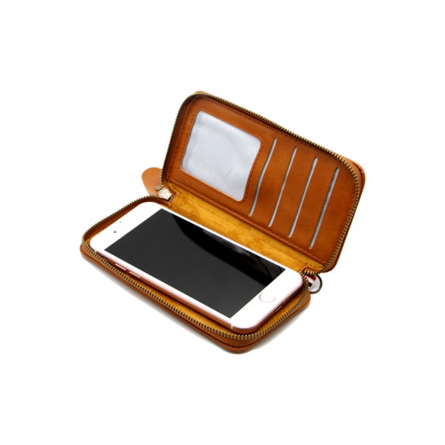 Margoun Zip-Around Case for Apple iPhone 4.7 Inches Smartphones - Brown