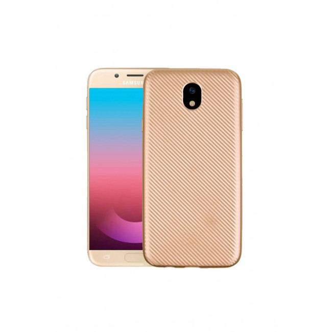 Margoun Carbon TPU Fiber Case for Samsung Galaxy J7 Pro j7 2017- Gold
