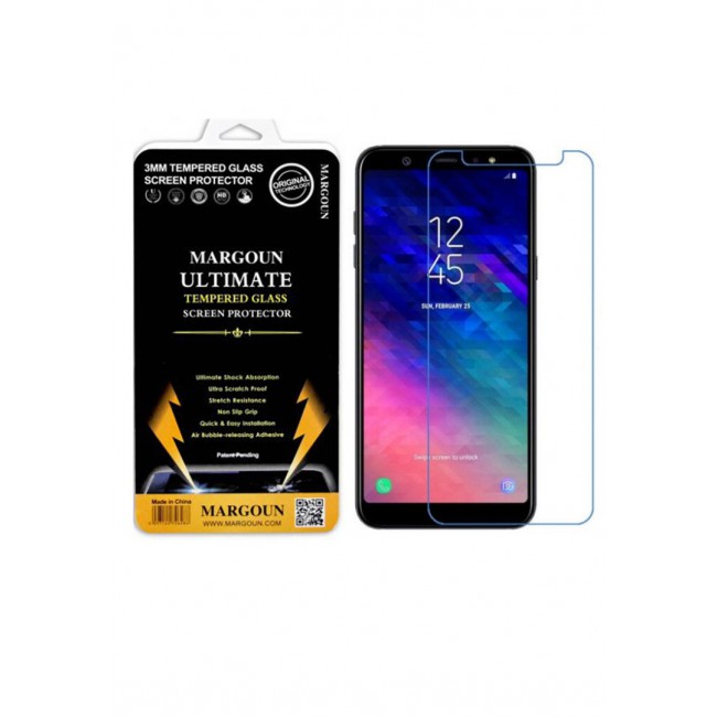 Margoun Tempered Glass Screen Protector for Samsung Galaxy A6 Plus 2018