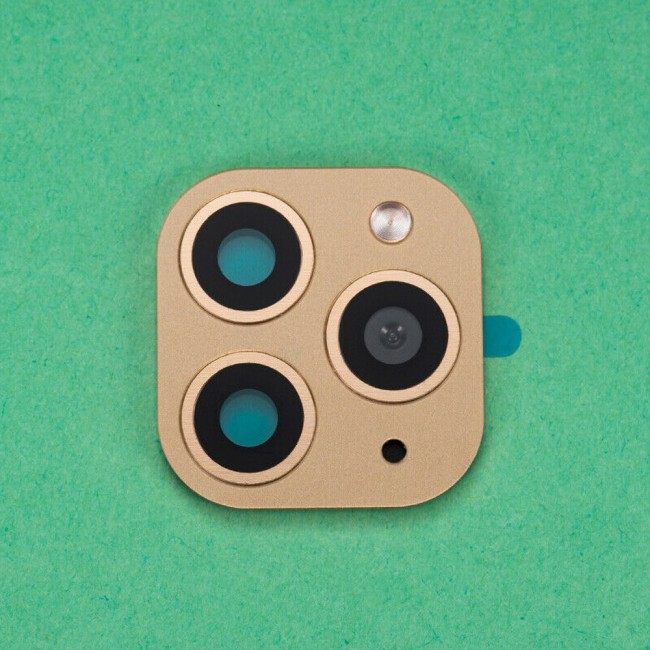 IPhone X Change to iPhone 11 Pro Camera Metal Glass Lens Cover - Black , Gold , Silver , Green