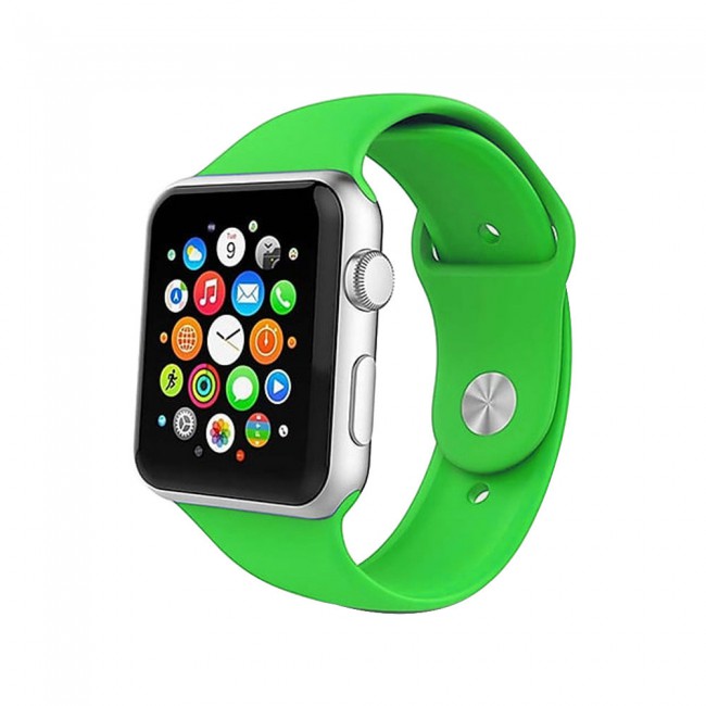 Margoun 3-Pack Silicone Apple Watch Replacement band 42-44-45mm – White Green Melon