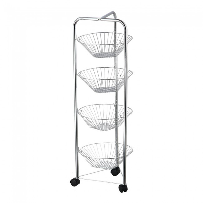 Margoun 4-Layer Kitchen Trolly Fruit and Vegetable Storage Basket Organizer (ASW)