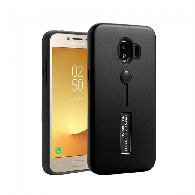 Margoun I Want Personality Not Trivial Strap Case Cover with Kickstand for Samsung Galaxy J2 Pro – Black , Dark Blue , Red , Gold