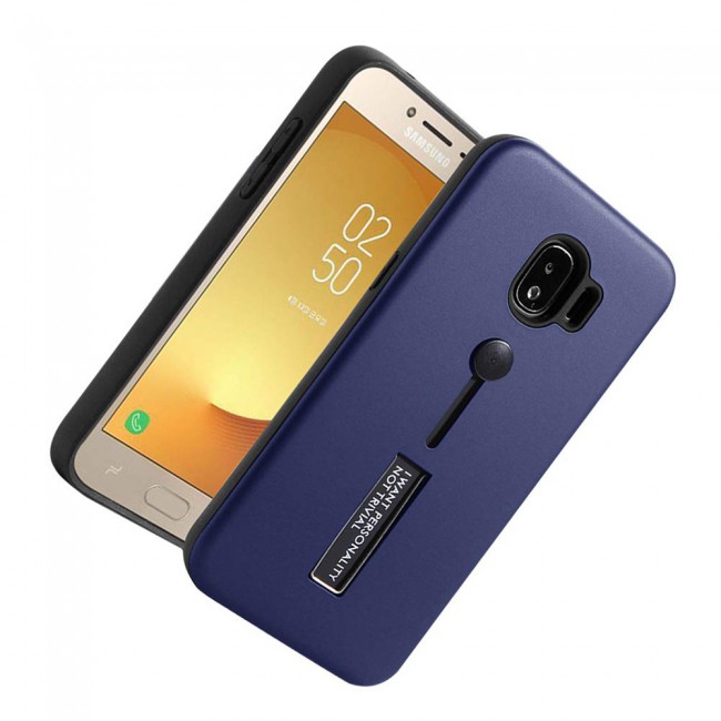 Margoun I Want Personality Not Trivial Strap Case Cover with Kickstand for Samsung Galaxy J2 Pro – Black , Dark Blue , Red , Gold
