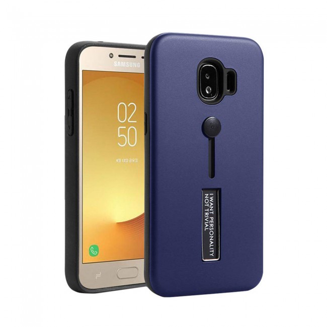 Margoun I Want Personality Not Trivial Strap Case Cover with Kickstand for Samsung Galaxy J2 Pro – Black , Dark Blue , Red , Gold